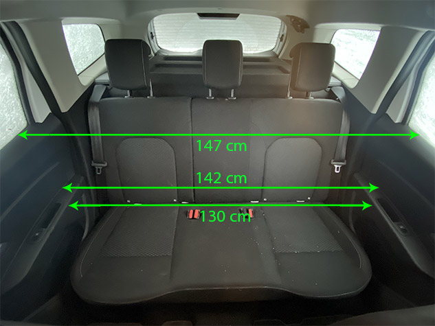 Prostor na zadních sedačkách v Dacii Duster