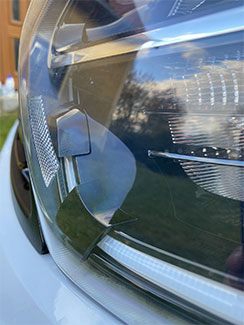Detail předního světla