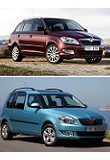 Fabia Combi facelift vs. Roomster facelift - zepředu