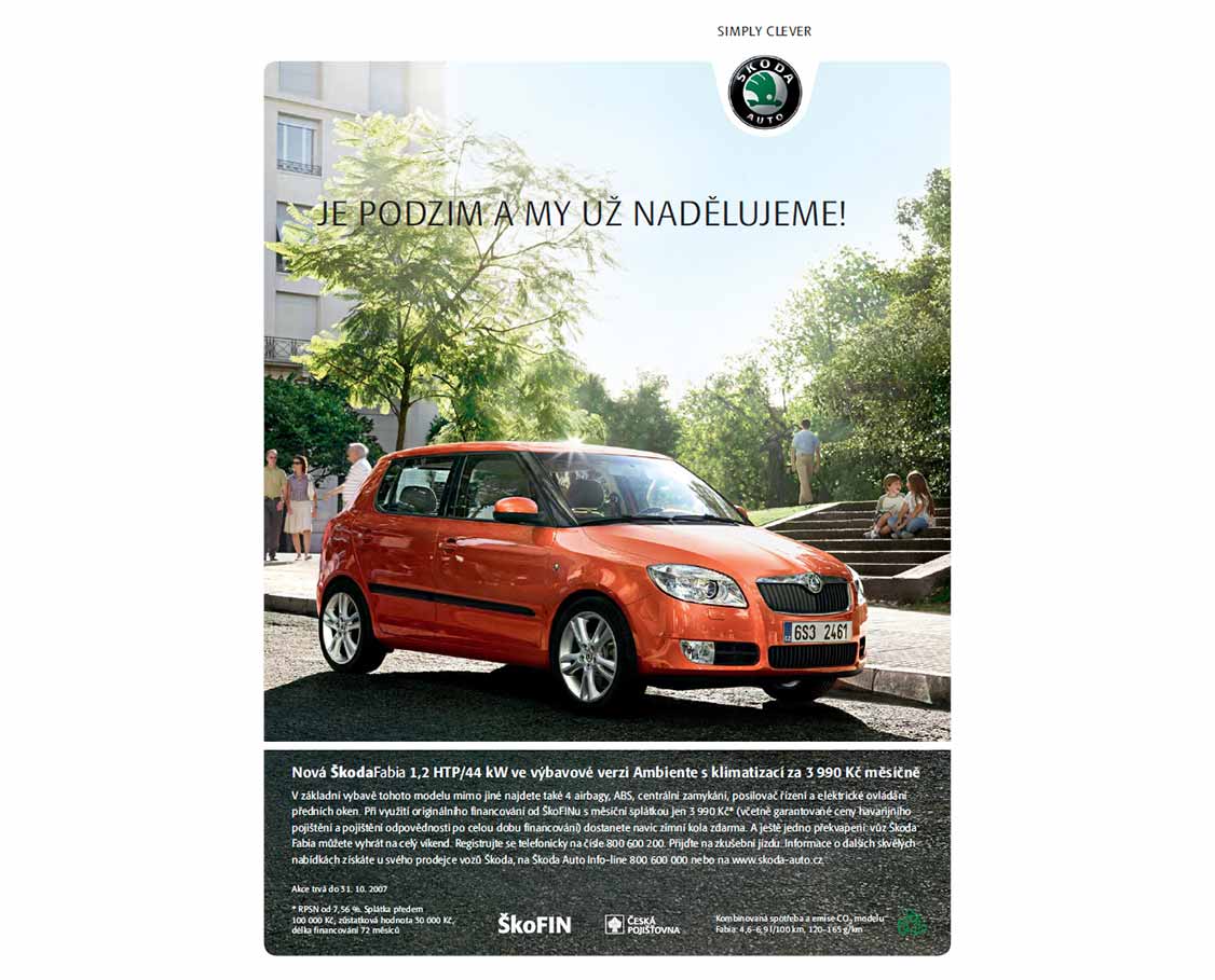 Akční nabídka Škoda Fabia - podzim 2007