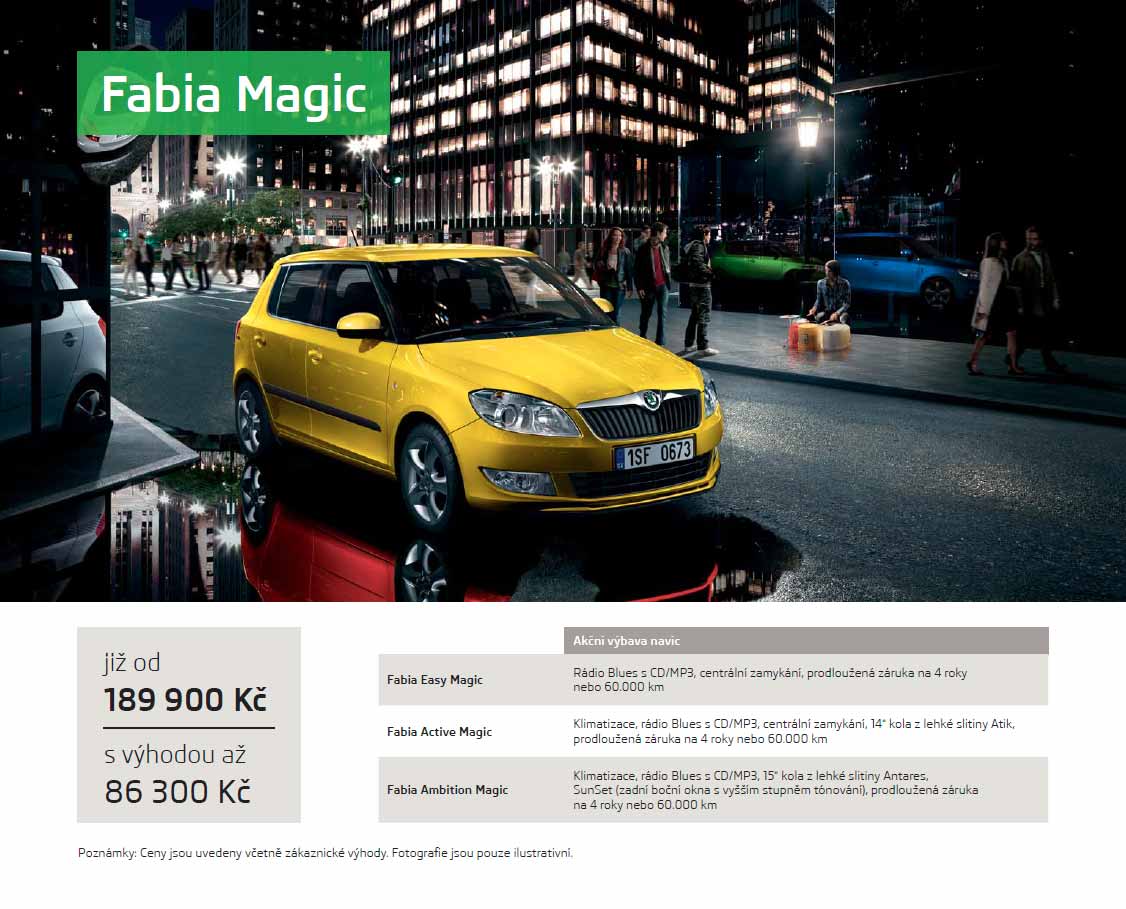 Akční nabídka Škoda Fabia Magic
