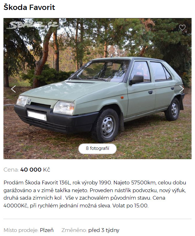 Náhled inzerátu na Sbazar.cz