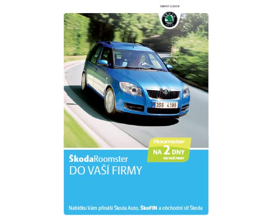 Nabídka Roomster na 2 dny do Vaší firmy