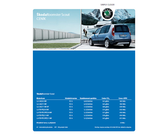 Ceník Scout 25. 5. 2009