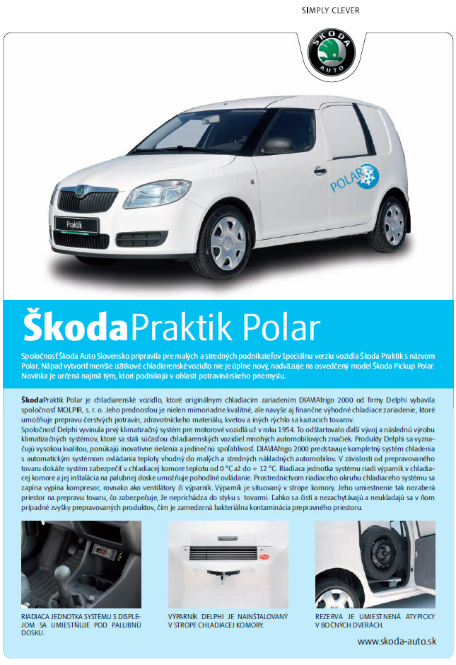 Leták Škoda Praktik Polar SK