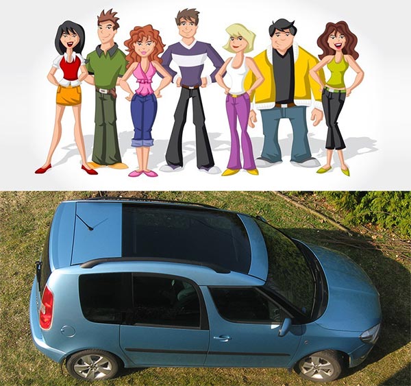 Sedmimístná Škoda Roomster
