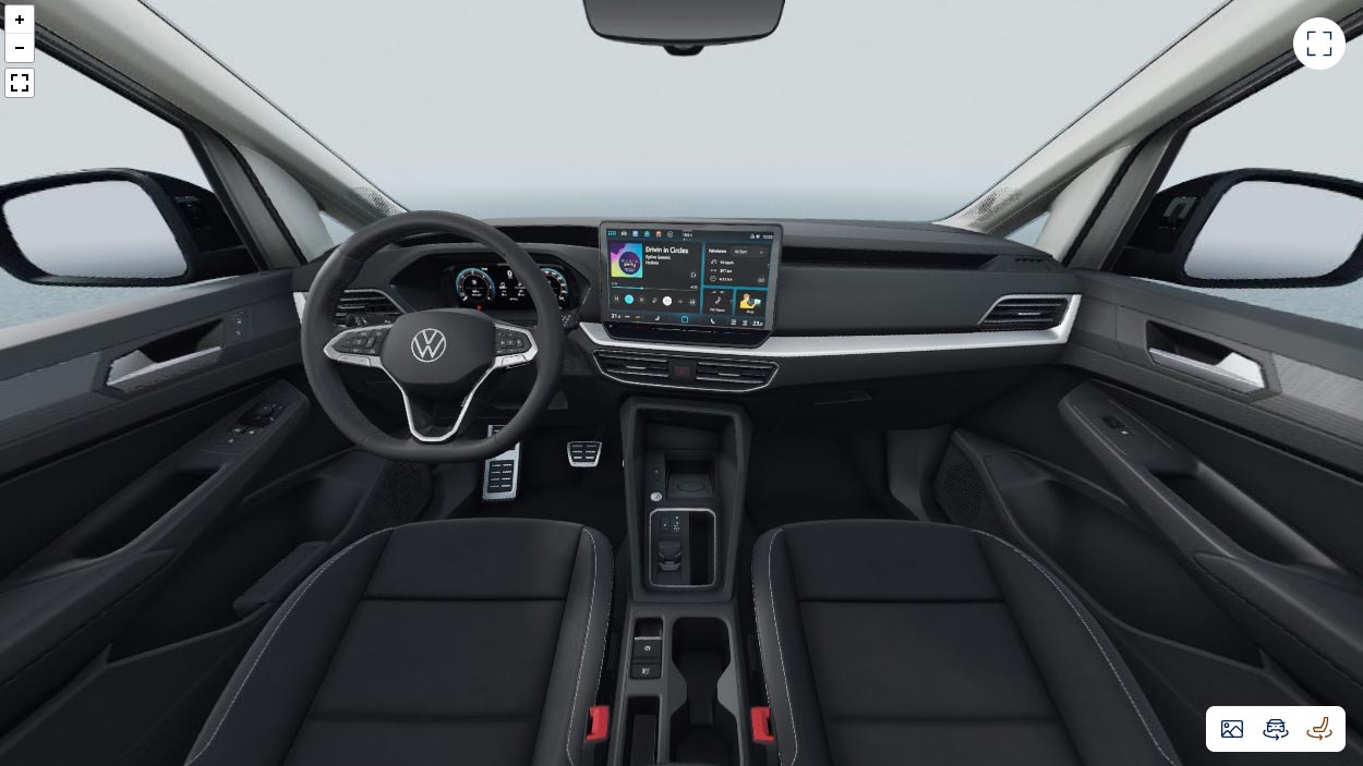 360° pohledy do interiéru VW Caddy 5 po faceliftu