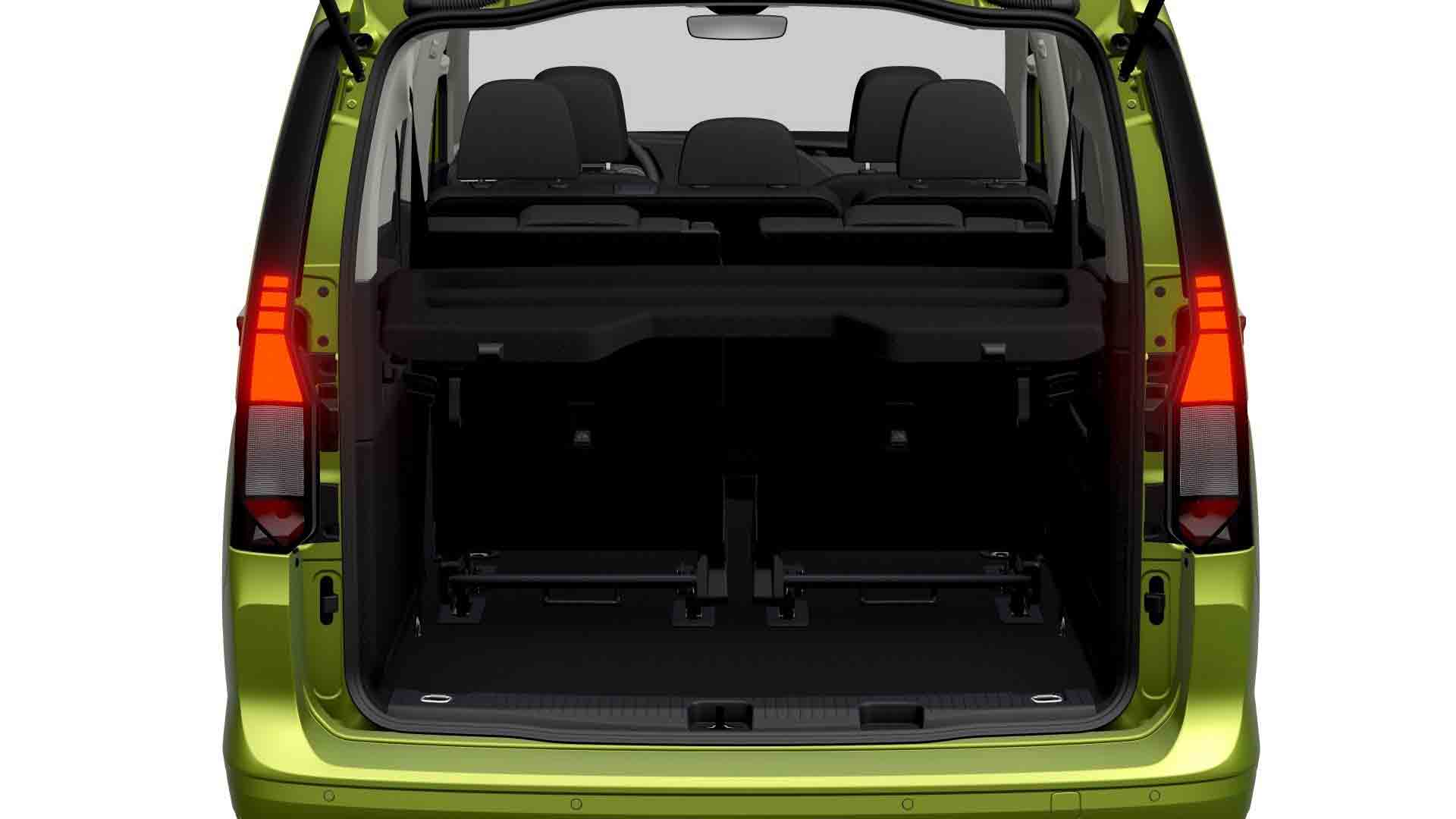 VW Caddy Maxi Life 2022 zelená Golden - zavazadlový prostor