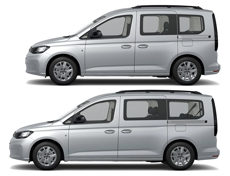 Krátký Volkswagen Caddy vs. dlouhý Caddy Maxi