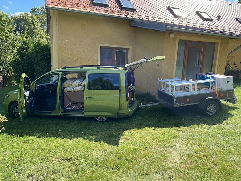 Plně naložené auto