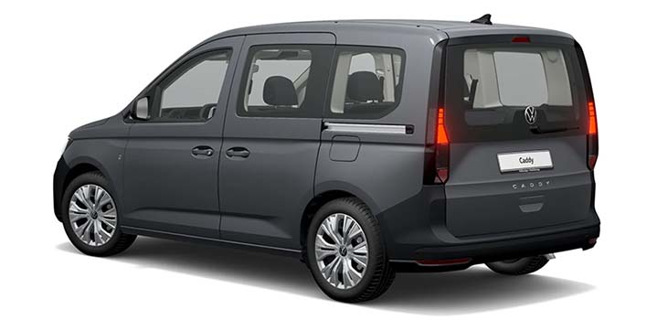 VW Caddy - pohled šikmo zezadu