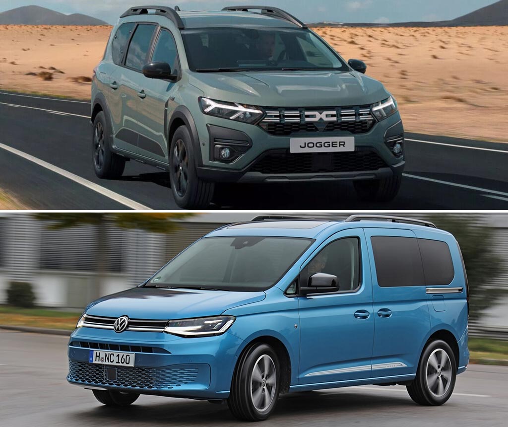 VW Caddy vs Dacia Jogger