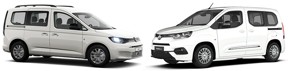 VW Caddy vs Toyota PROACE City Verso