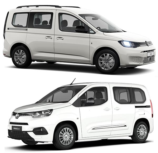 Toyota PROACE City Verso vs. Volkswagen Caddy