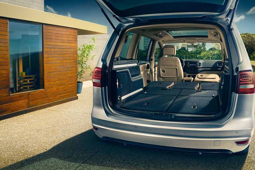 Volkswagen Sharan 2. generace - sklopená sedadla